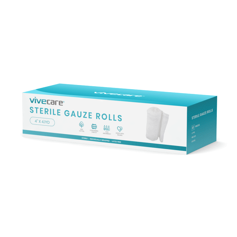 Vive - ViveCare - Gauze - Sterile Gauze Rolls - 3"x4.1yd or 4"x4.1yd