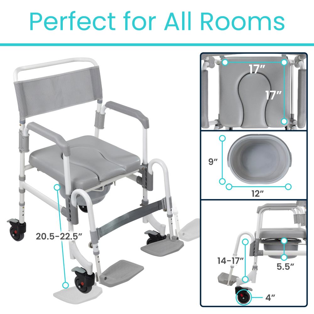 Vive - Shower Commode Transport Chair