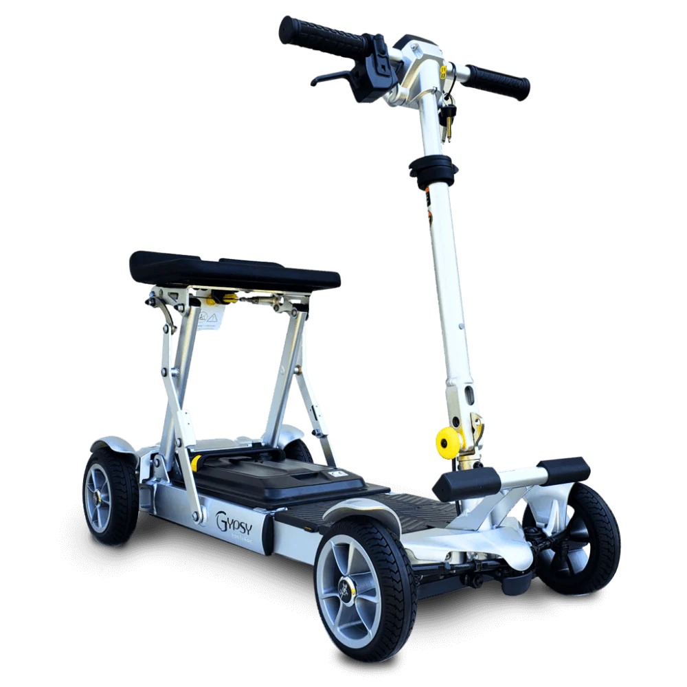 Silver - Gypsy Q2 Lightweight Folding Mobility Scooter
