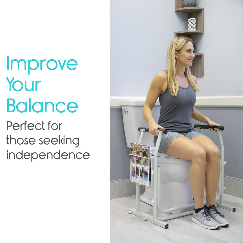 Stand Alone Toilet Rail - Lightweight & Portable