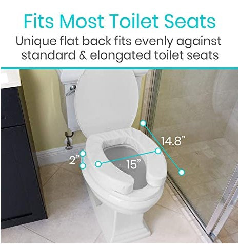 Cushioned Toilet Seat Riser 4'' Soft