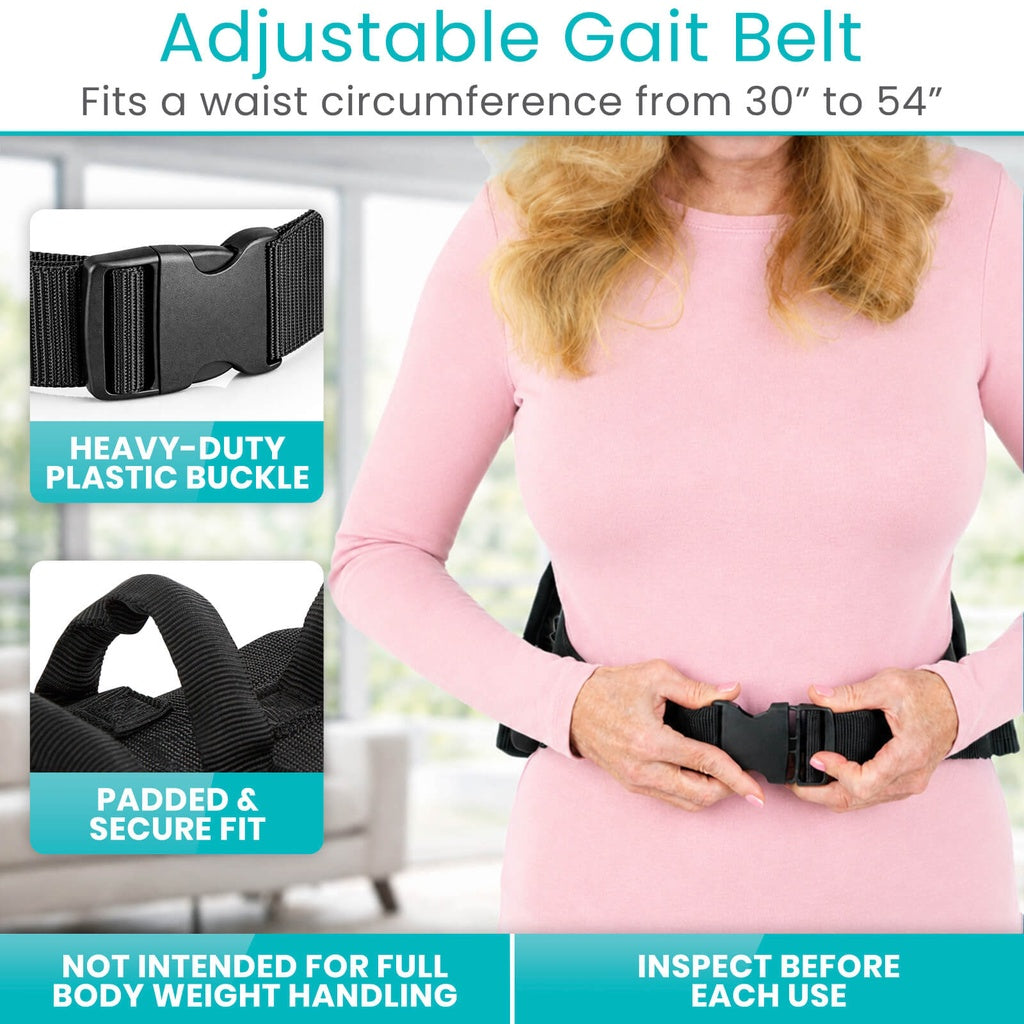 Vive - Walking Aid - Transfer Belt with Handles - Plastic Buckle - HCPCS: E0700