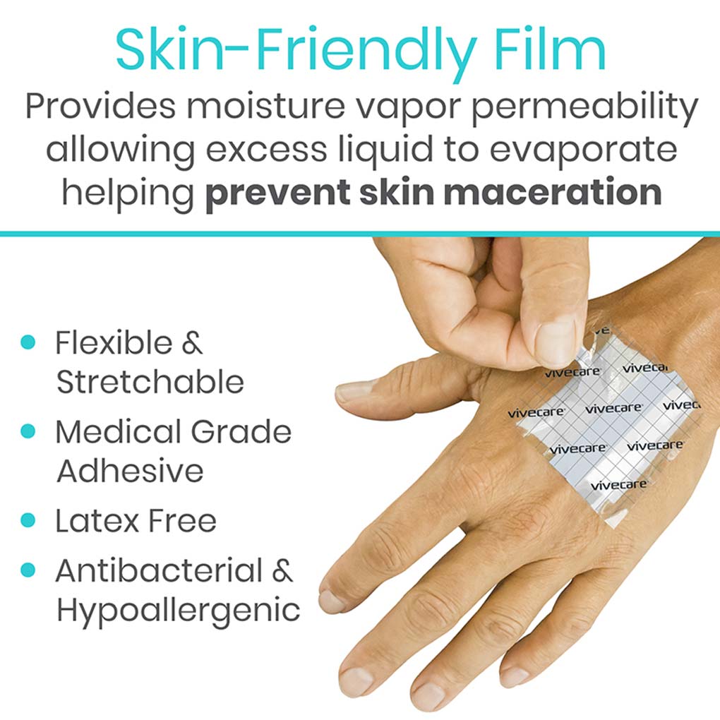 Vive -ViveCare - Bandages - Transparent Adhesive Bandage - 2", 4", 6", or 8"