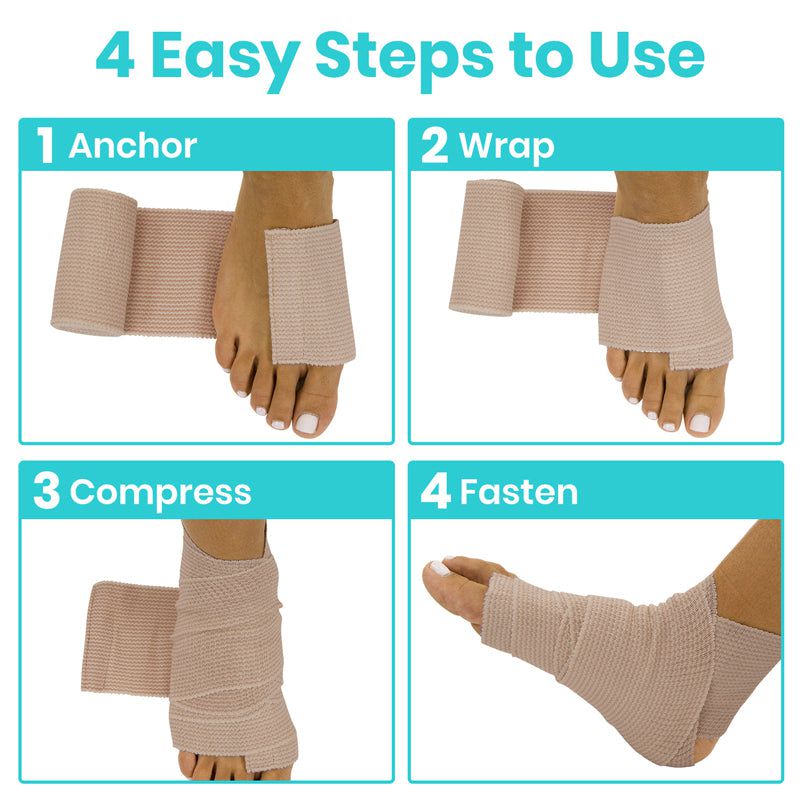 Vive - ViveCare - Bandages - Elastic Bandage Rolls - 2", 3", 4", or 6"