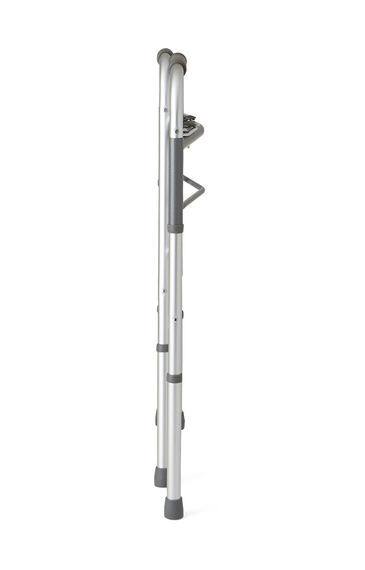 Medline Two-Button Folding Walker without Wheels