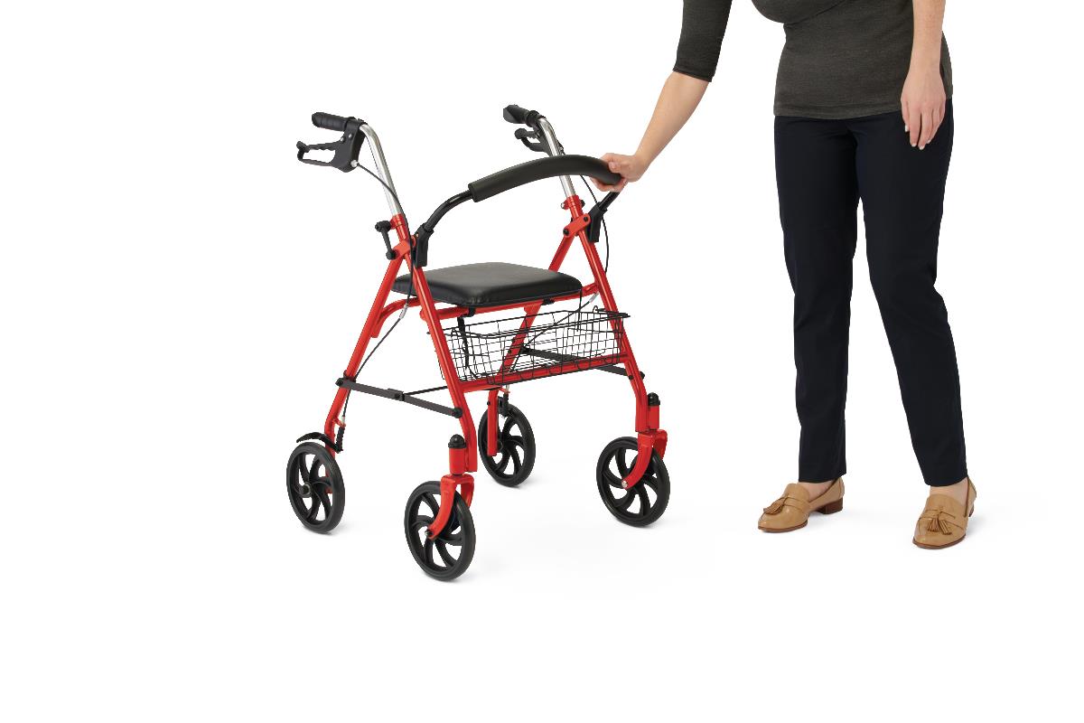 Medline Basic Steel Rollator with 8&quot; Wheels