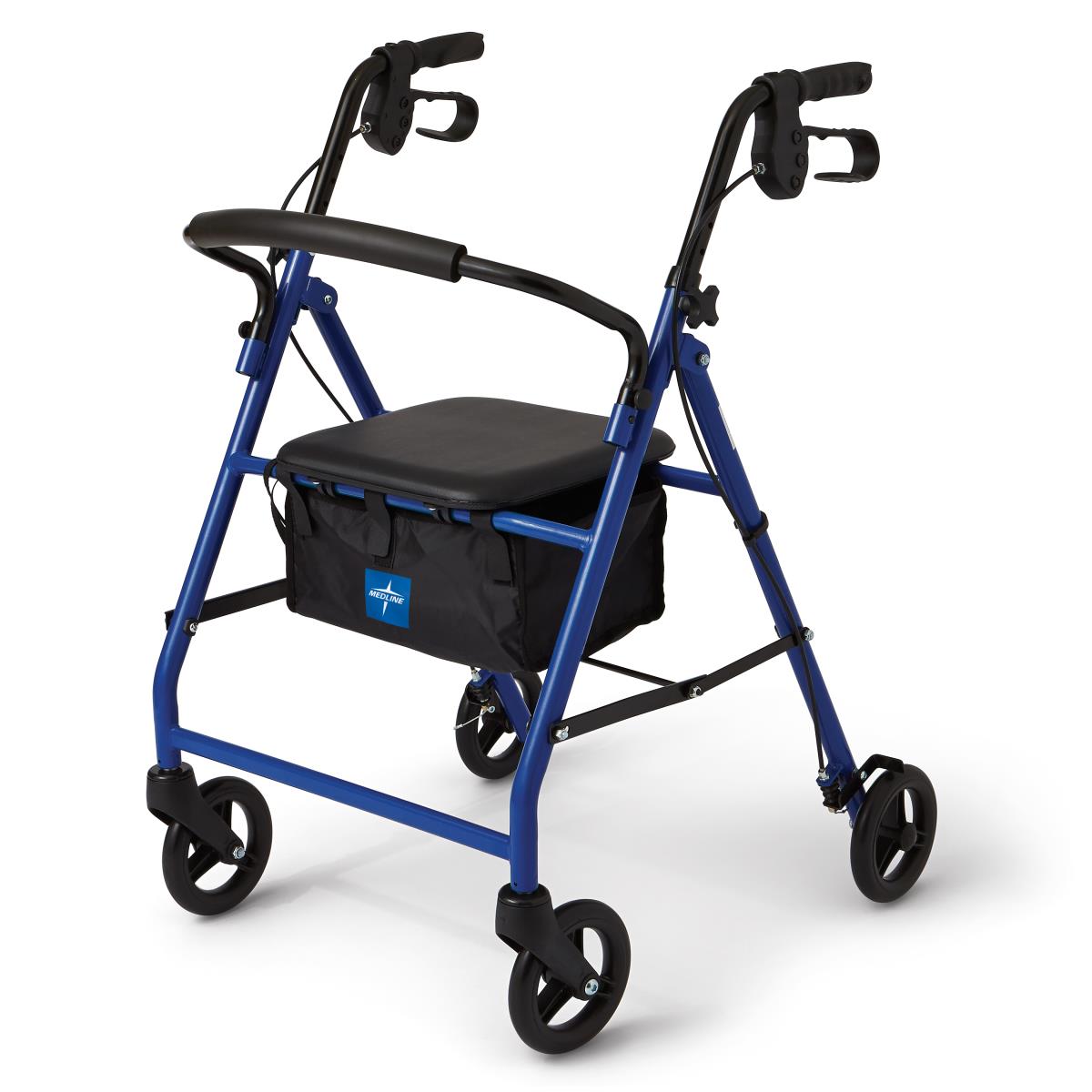 Medline Basic Steel Rollator with 6&quot; Wheels, Knockdown