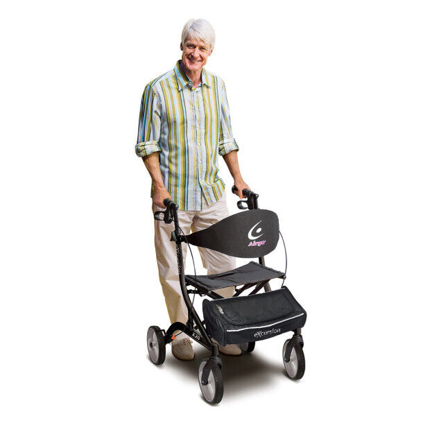 Airgo - eXcursion Lightweight Side-Folding Rollator and Wheelchair Combo