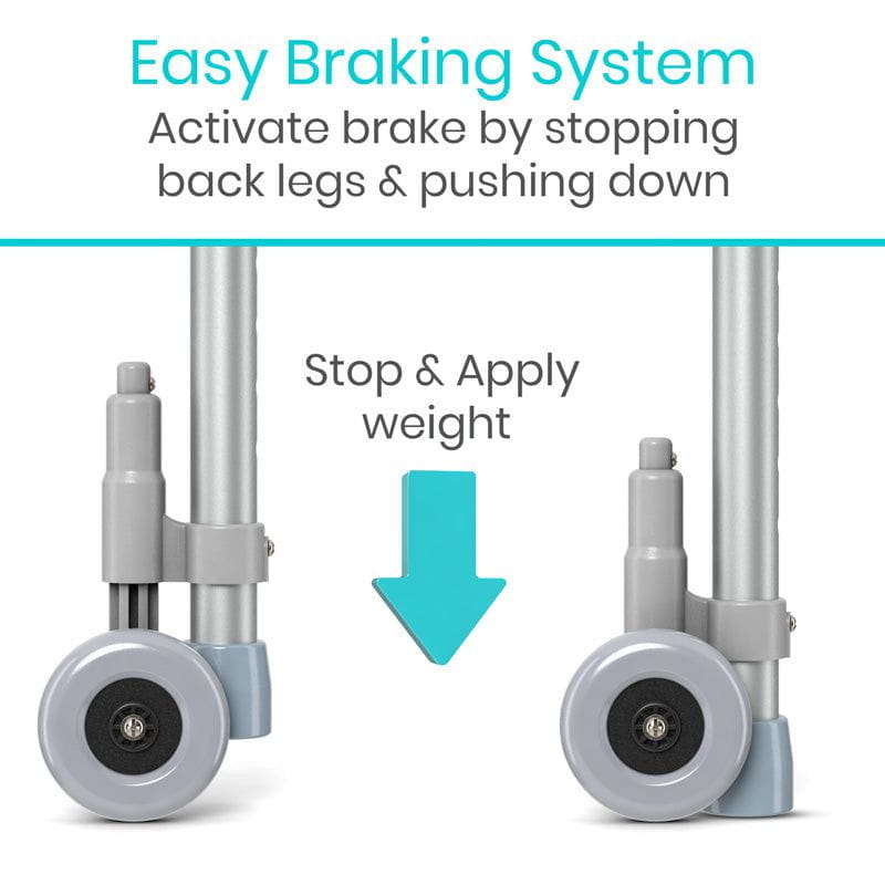 Vive Walker Wheels with Brakes